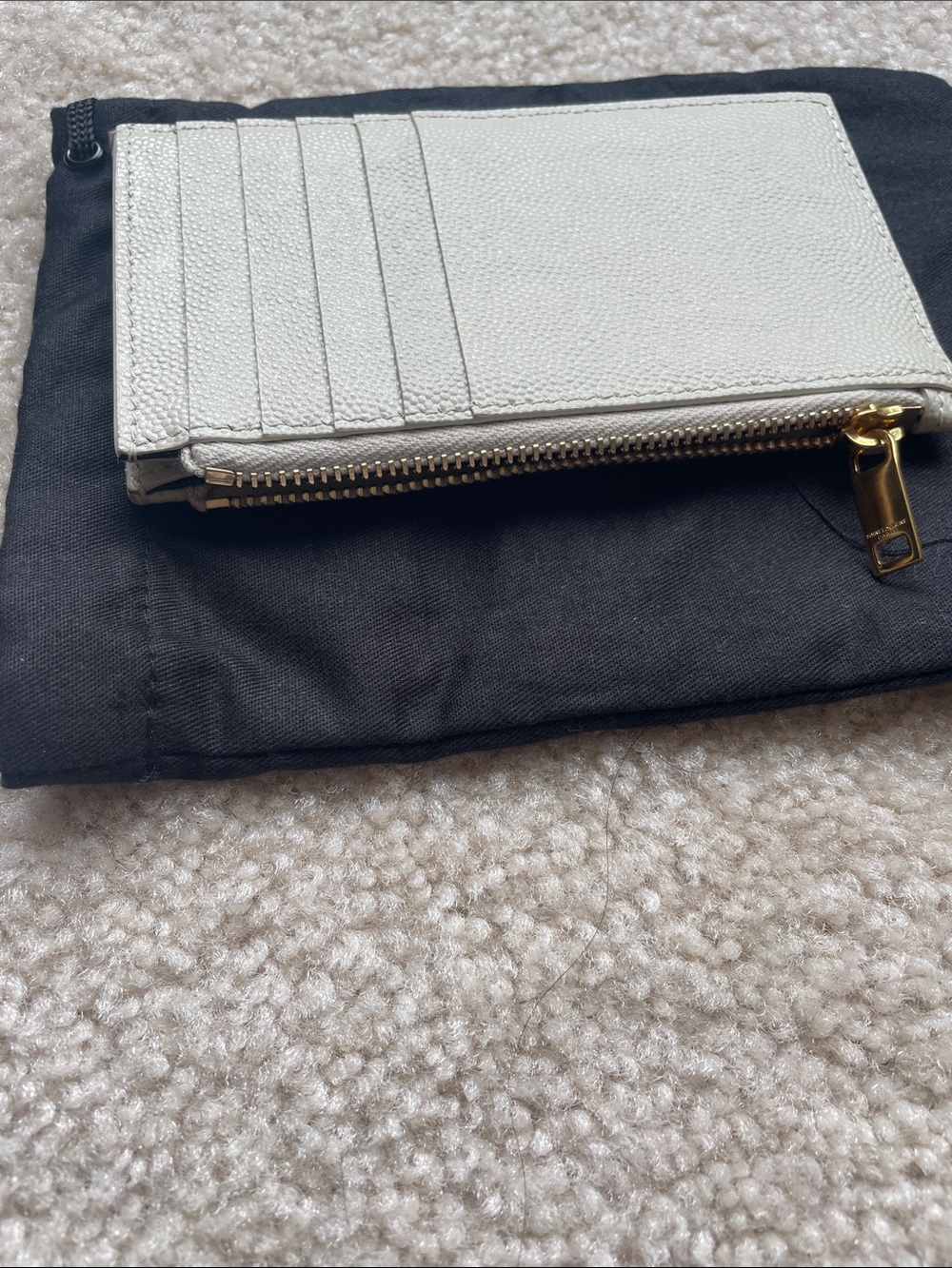 CASSANDRE MATELASSÉ FRAGMENTS CARD CASE IN GRAIN DE POUDRE LEATHER - Picture 8 of 8